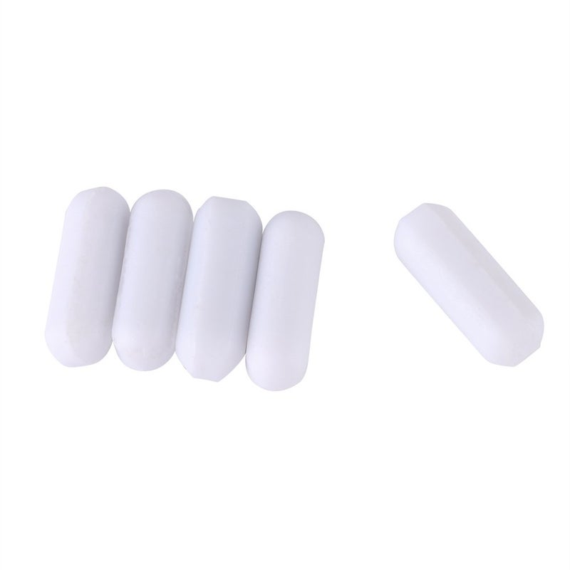 هيليتاند 5 قطع من أعواد التحريك المغناطيسية المصنوعة من مادة PTFE، بلون أبيض، للاستخدام في المختبرات؛ مقاسات الأعواد: 5×15 مم. - Image 1