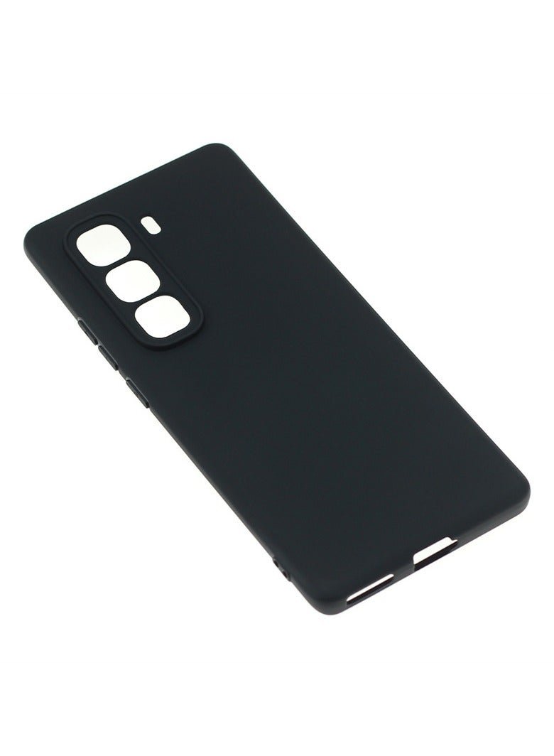 URBBKING Case Cover With Soft Liquid Silicone Protection Anti-Scratch For Infinix Hot 50 Pro+ 4G Black - Image 2