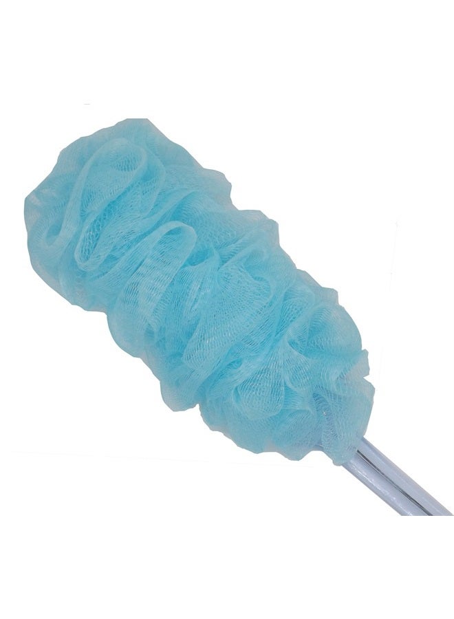 NUFR Body Puff Bath Sponge Soft Shower Brush Blue Crystal Handle for Seniors Parents Grandparents Elderly Disabled Patients Arthritis Pregnant Maternity Ladies Grandpa Grandma (Blue) - Image 3