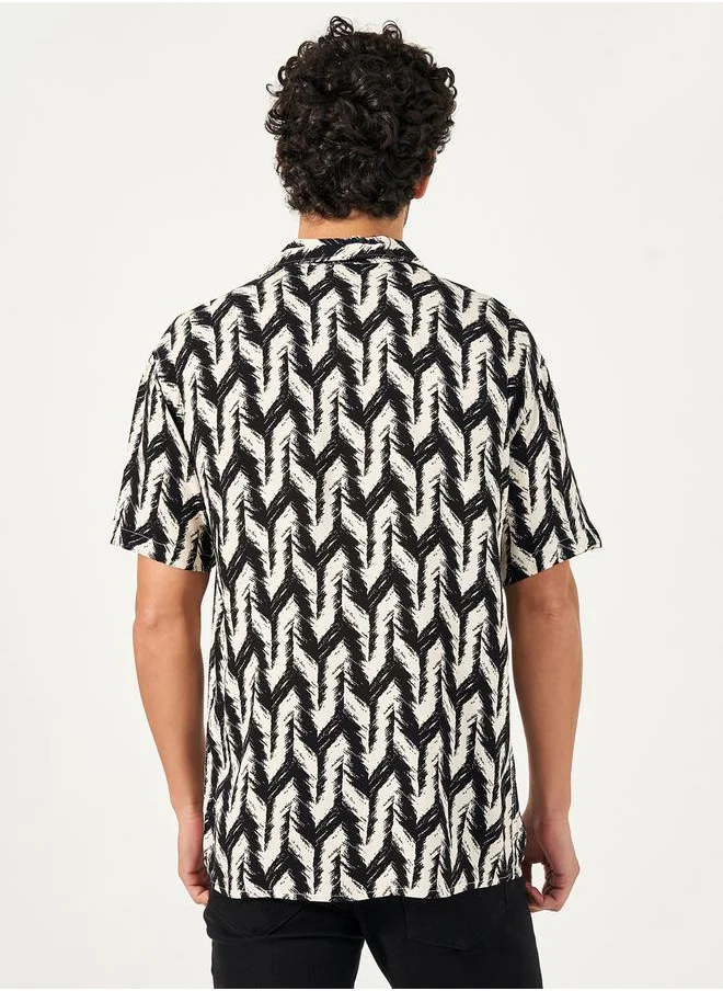 Styli Relaxed Fit All Over Print Shirt