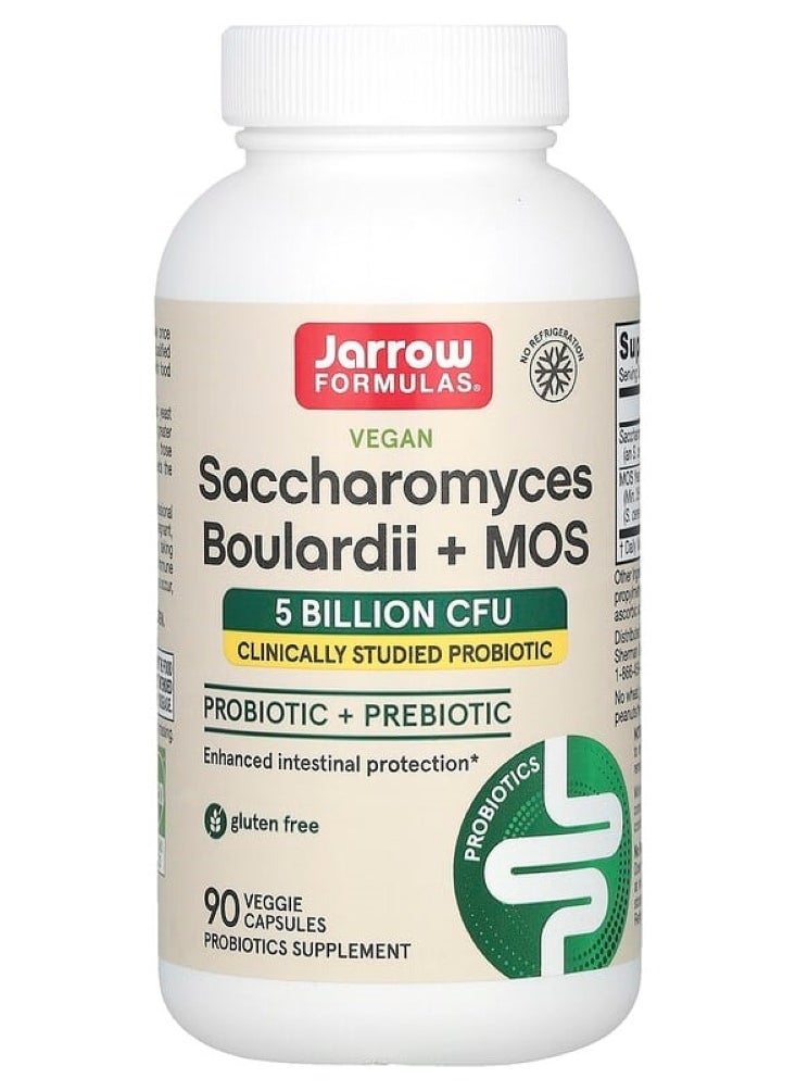 jarrow formulas Saccharomyces cerevisiae + Mannan Oligosaccharide Vegan 90 Veggie Capsules  - Image 1