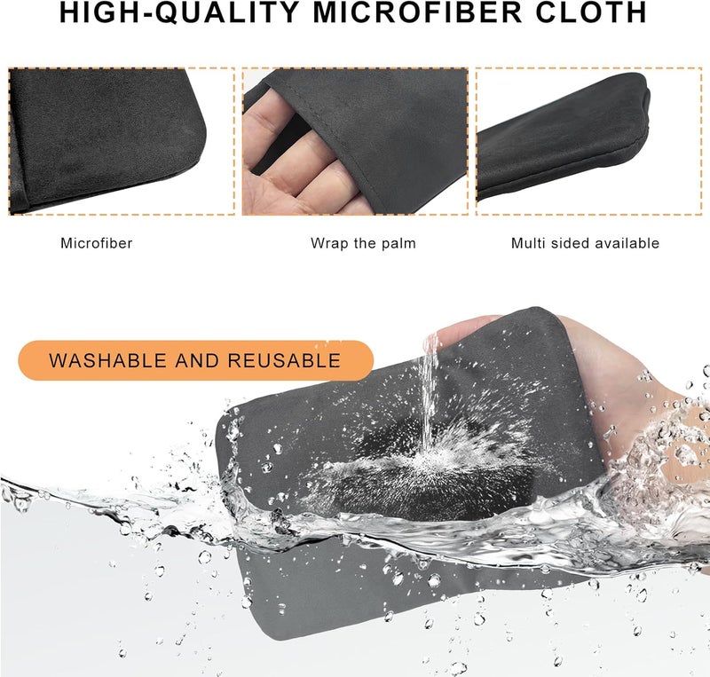 MUQIDA Car Screen Cleaner, Rectangle Microfiber Cloth Non-Scratch Auto Touchscreen Cleaning Wipes, Foldable Touch Screen Pad Universal Cleaning Tool for Vehicle Dashboard Display (Gray) - Image 3