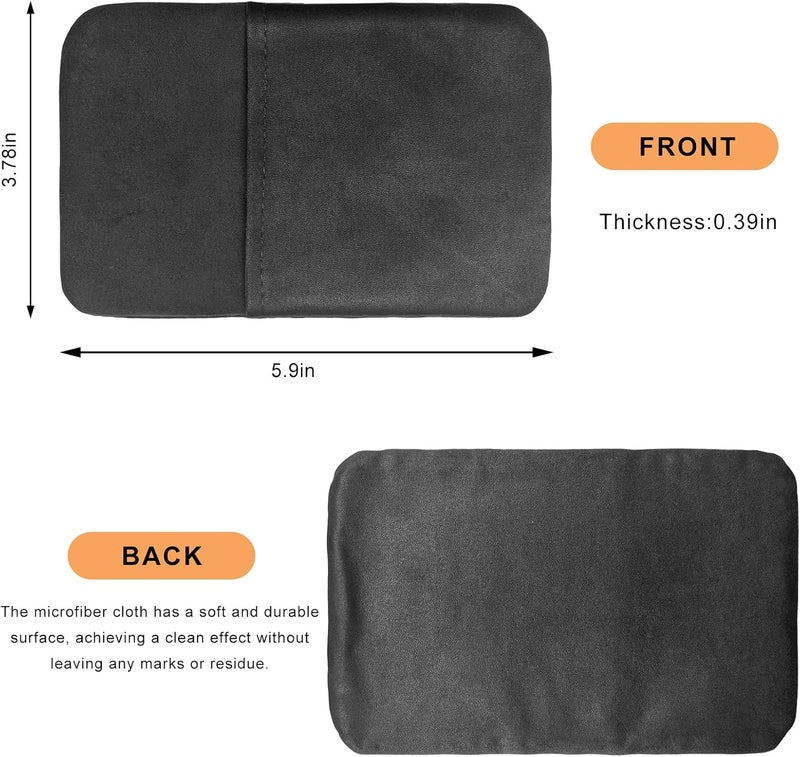 MUQIDA Car Screen Cleaner, Rectangle Microfiber Cloth Non-Scratch Auto Touchscreen Cleaning Wipes, Foldable Touch Screen Pad Universal Cleaning Tool for Vehicle Dashboard Display (Gray) - Image 2