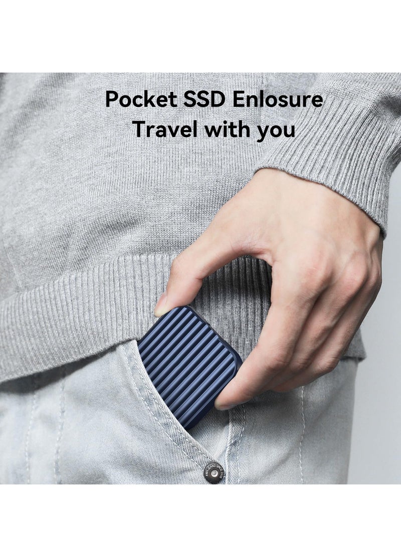 Barakah Magnetic M.2 2230 NVMe SSD Enclosure , Aluminum Tool-Free USB 3.1 Gen 1 10Gbps, Supports M Key & B+M Keys, Compatible with iPhone 15 Pro Max - Image 4