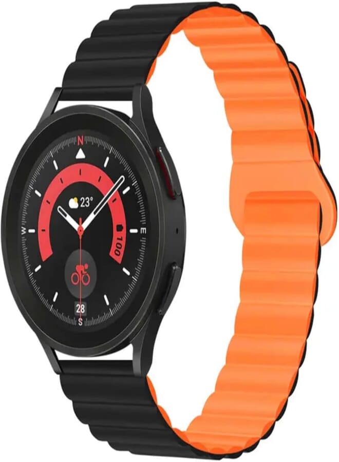 Fekra 20mm Silicone Magnetic Loop Strap For Samsung Galaxy Watch 6 47mm / Watch 6 5 4 44mm 40mm, Amazfit Bip3 /3Pro / GTS 2 / GTS 2 Mini/GTS 4 mini