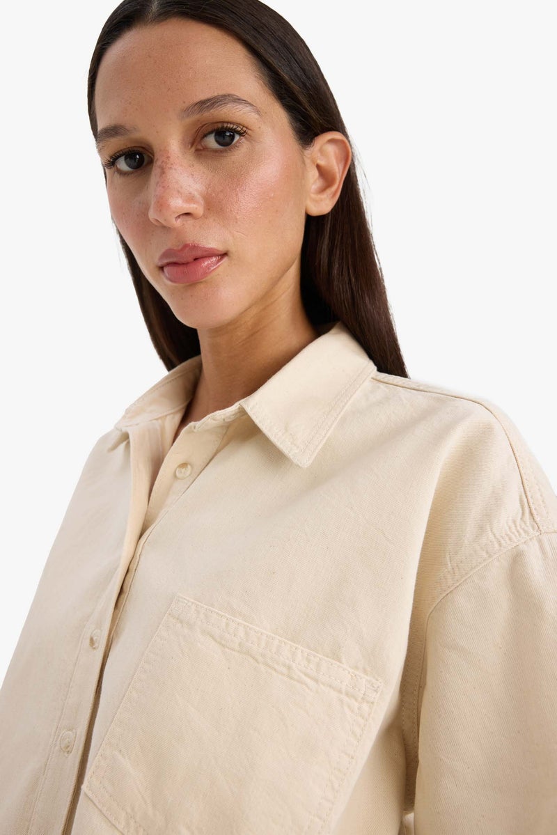 DeFacto Woman Crop Jean Shirt - Image 2