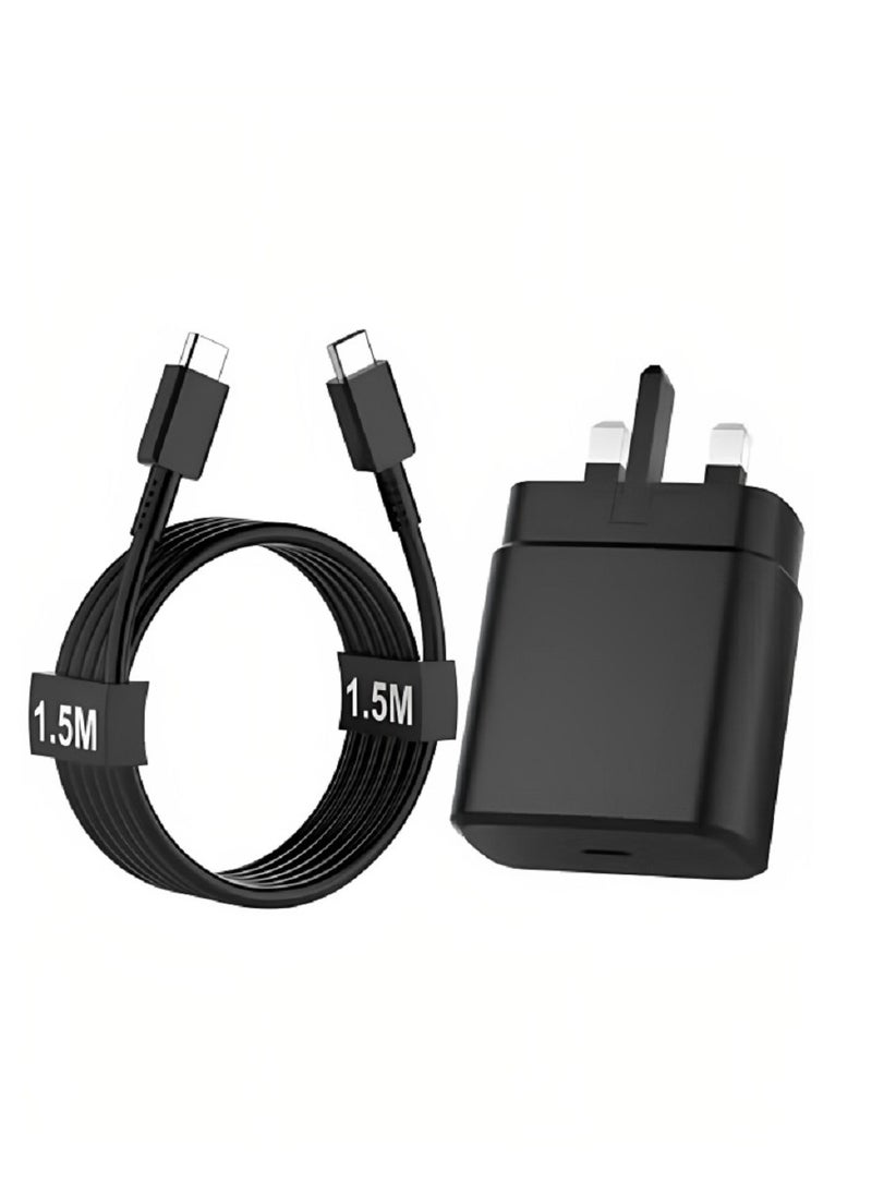 45W USB C Super Fast Charging Charger with 1 m Cable - Compatible with S24 S23 S22 S21 S20 Ultra, S24+ S23+ S22+ S21+, A53, A15, A 55, A54 - Type C Power Adapter