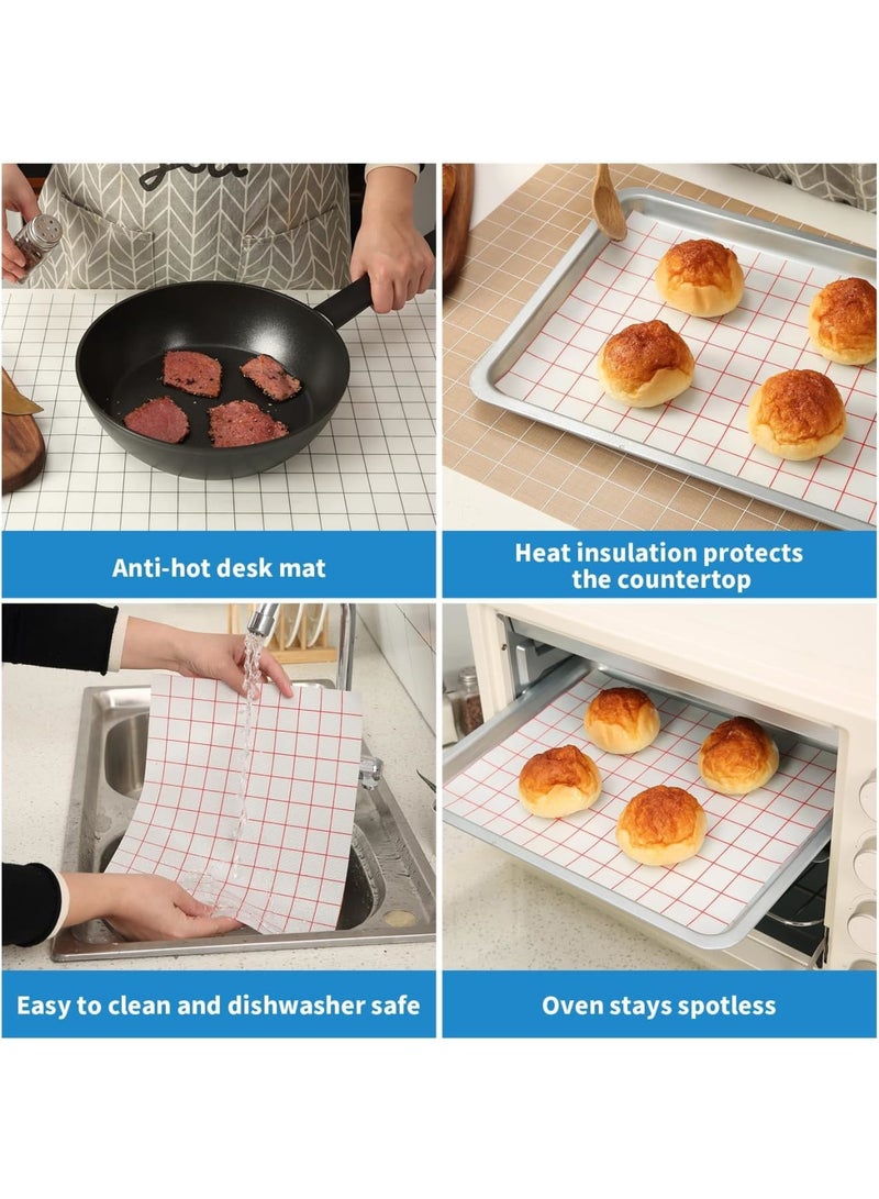 SOLARAE Silicone Baking Mat Roll, 16IN*5FT Free Cutting, Non-Slip Pastry Mat, Non-Stick Reusable Air Fryer Liner, Oven Liners, Counter Mat, Freeze Dryer Mat, Easily Cut to Size, Fit All Ovens Pans - Image 4