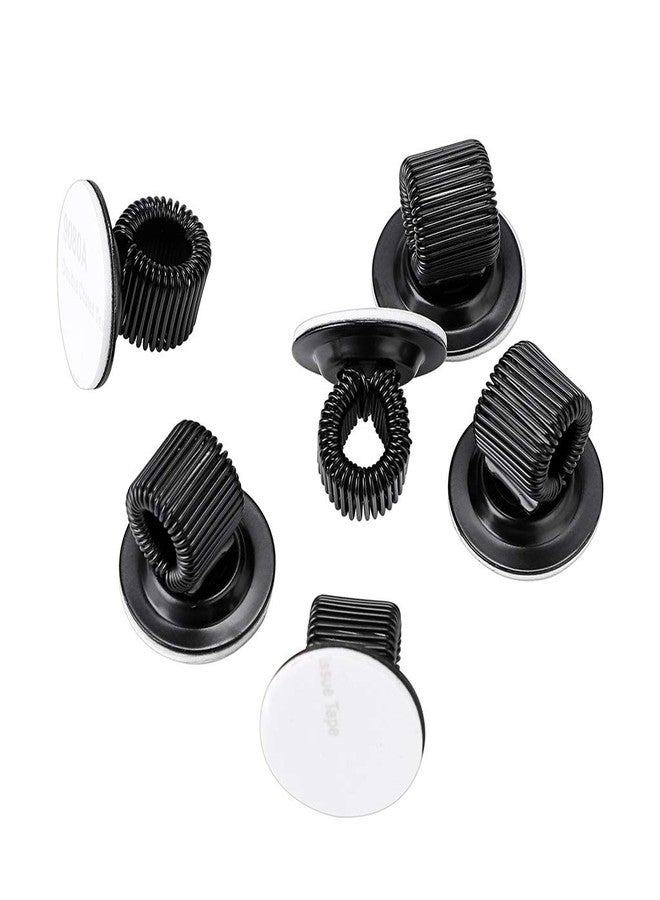 BTSKY ® 6 Pack Black Plating Pen Holder Clips- Self Adhesive Pen Pencil Holder Pen Clip Holder with Adjustable Spring Loop Fit any Size Pens Markers Use in Home Office Whiteboard Kitch Car - Image 2