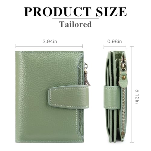 FALAN MULE Small Wallet for Women Leather Bifold Compact RFID Blocking Small Womens Wallet Purse - Image 2
