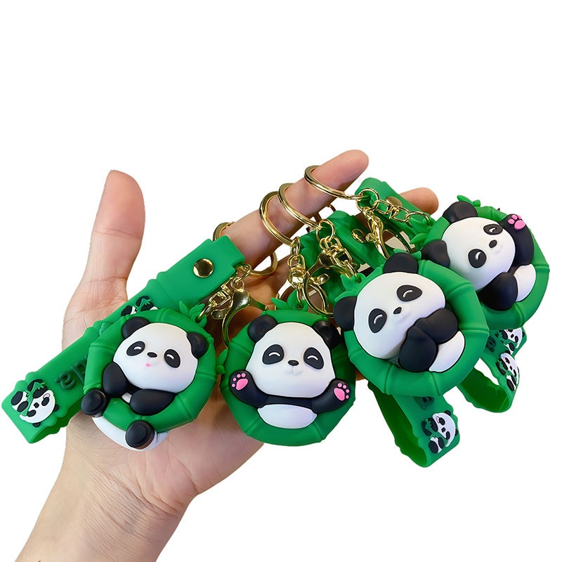 Cartoon Cute Panda Plush Keychain Pendant Souvenir Bag Charm Keyring - Image 5