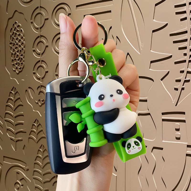 Cartoon Cute Panda Plush Keychain Pendant Souvenir Bag Charm Keyring - Image 4