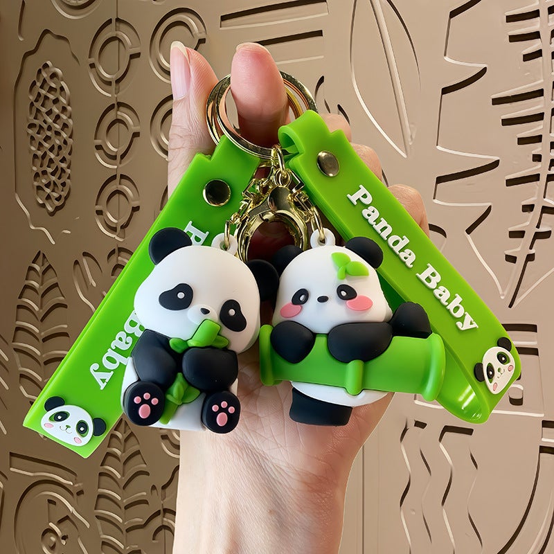 Cartoon Cute Panda Plush Keychain Pendant Souvenir Bag Charm Keyring - Image 3