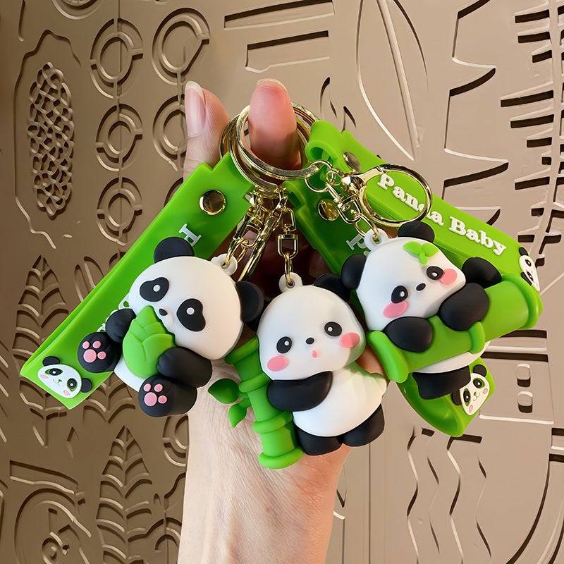 Cartoon Cute Panda Plush Keychain Pendant Souvenir Bag Charm Keyring - Image 2