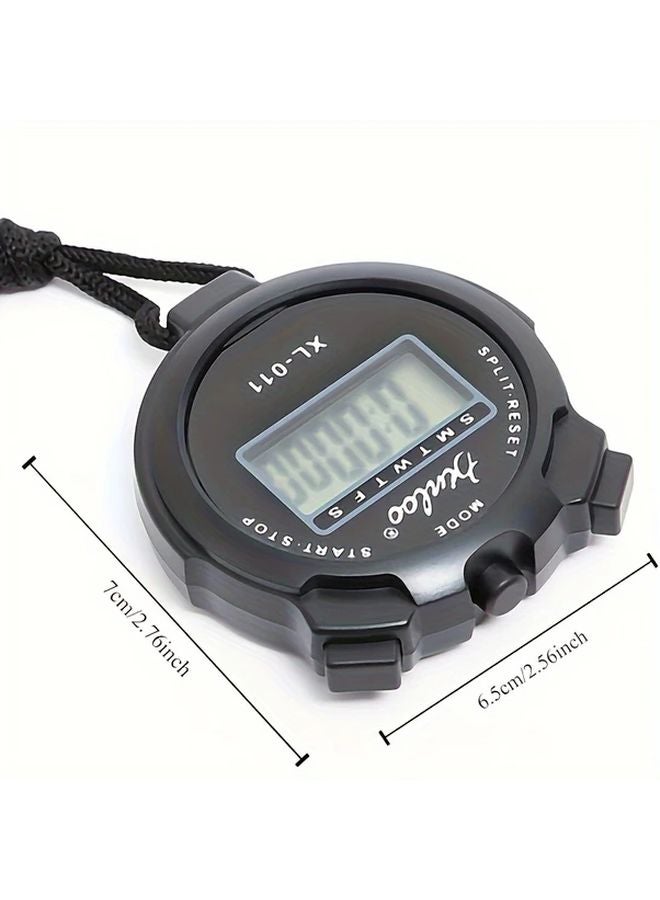 Blue Handheld Digital Sports Stopwatch Durable Plastic Battery Powered Fitness Timer - Image 5