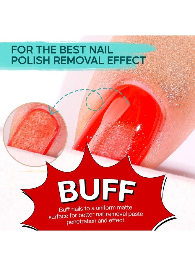 Morovan Gel Nail Polish Remover Kit: Gel Polish Remover for Nails with Liquid Latex Tape Peel off Nail Strengthener Cuticle Pusher Quick & Easy Gel Remover for Nails in 3-5 mins No Soaking Or Wrapping - Image 5