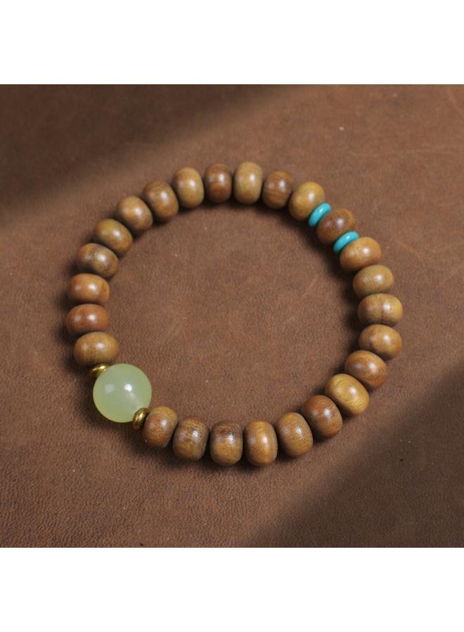 Ethnic Style Multi-treasure Beads Bamboo Joint Six Words Proverb Moonstone Bracelet Rosary Bracelet Men And Women Single Circle Couple Jewelry 