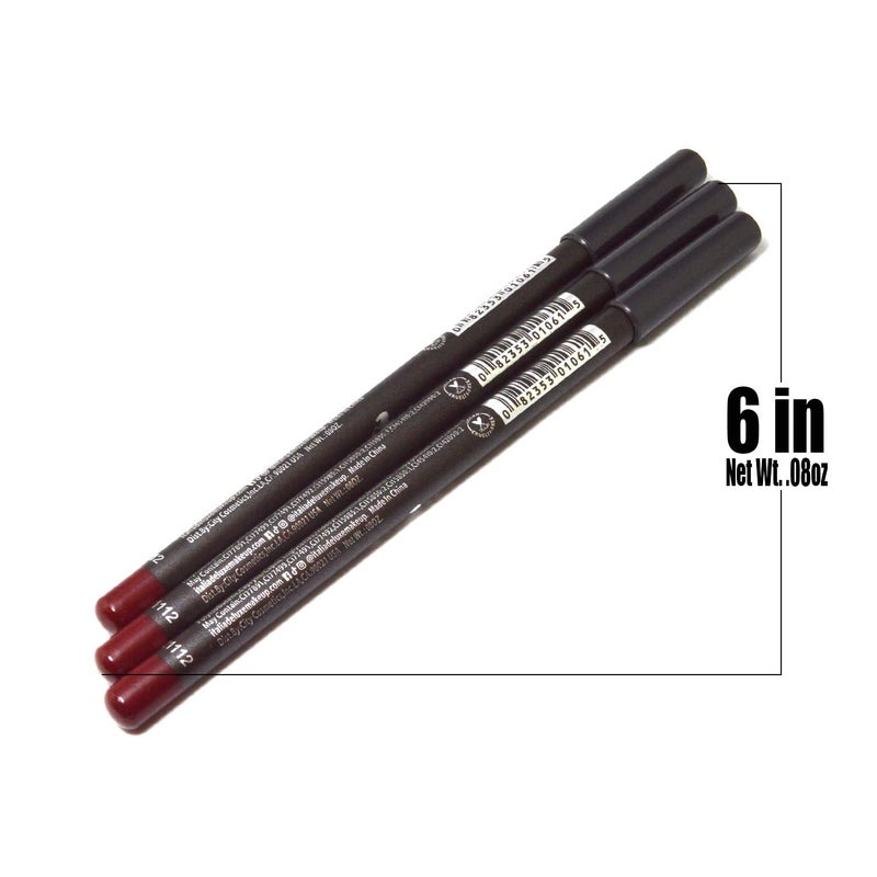 Italia Deluxe 3 Pcs x Italia Deluxe [ 1061 Mahogany ] Ultra Fine Lip liner Pencil Lipliner Set + Free Zipper Bag - Image 3