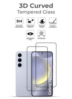 glassology Samsung Galaxy S24+ Screen Protector 2 Pack - 6.7'' with Easy Installation Frame High-Grade Shockproof Protection Anti-Fingerprint & Smudge HD Clarity  - Image 2