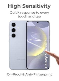 glassology Samsung Galaxy S24+ Screen Protector 2 Pack - 6.7'' with Easy Installation Frame High-Grade Shockproof Protection Anti-Fingerprint & Smudge HD Clarity  - Image 3