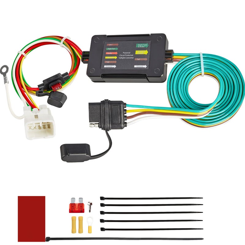 Oyviny Custom 4 Pin Trailer Wiring Harness for Select 2009-2024 Subaru Ascent/Crosstrek/Forester/Outback Factory Tow Package Required for Installation, Vehicle-Side 4 Way Trailer Wire