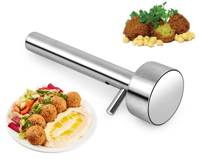 Victhur Falafel Scoop Mold Maker Tool 4 cm Shaper Stainless Steel Easy to Use and Clean NonSticky Meatball Press Scoops Middle Eastern Kitchen Tool