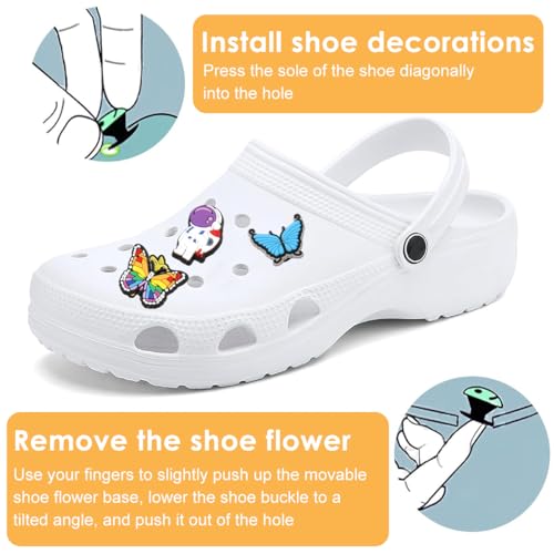 MAYCREATE® 30Pcs Clog Shoe Charms, PVC Cartoon Slippers Charm Stylish Cartoon Shoe Charms, Assorted No Repeat Colorful DIY Stylish Shoe Accessories - Image 4