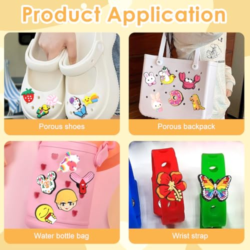 MAYCREATE® 30Pcs Clog Shoe Charms, PVC Cartoon Slippers Charm Stylish Cartoon Shoe Charms, Assorted No Repeat Colorful DIY Stylish Shoe Accessories - Image 5