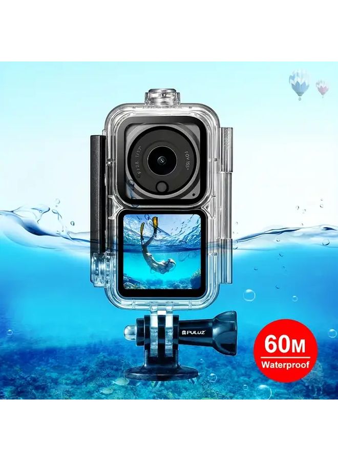 Waterproof Housing For DJI Action 2 Camera Unit Transparent Diving Case Adjustable Mount - Image 1