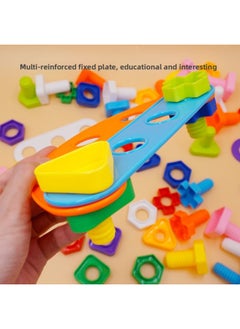 1-3 Years Old Children's Early Education Enlightenment Screw Disassembly Matching Toy Kindergarten Baby Child Nut Building Blocks-Color:35 Pairs Of Upgraded Models [zipper Storage Bag + 10 Fixed Plates