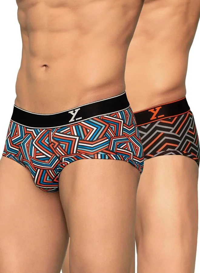 اكس واي اكس اكس حزمة من 2 - سراويل داخلية قطنية مخططة