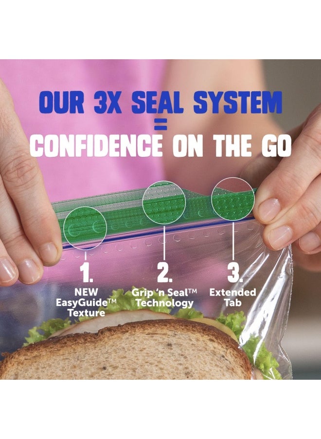 Ziploc Snack Bags For On The Go Freshness Grip N Seal Technology For Easier Grip Open And Close 280 Count  - Image 2