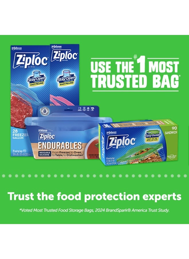 Ziploc Snack Bags For On The Go Freshness Grip N Seal Technology For Easier Grip Open And Close 280 Count  - Image 5