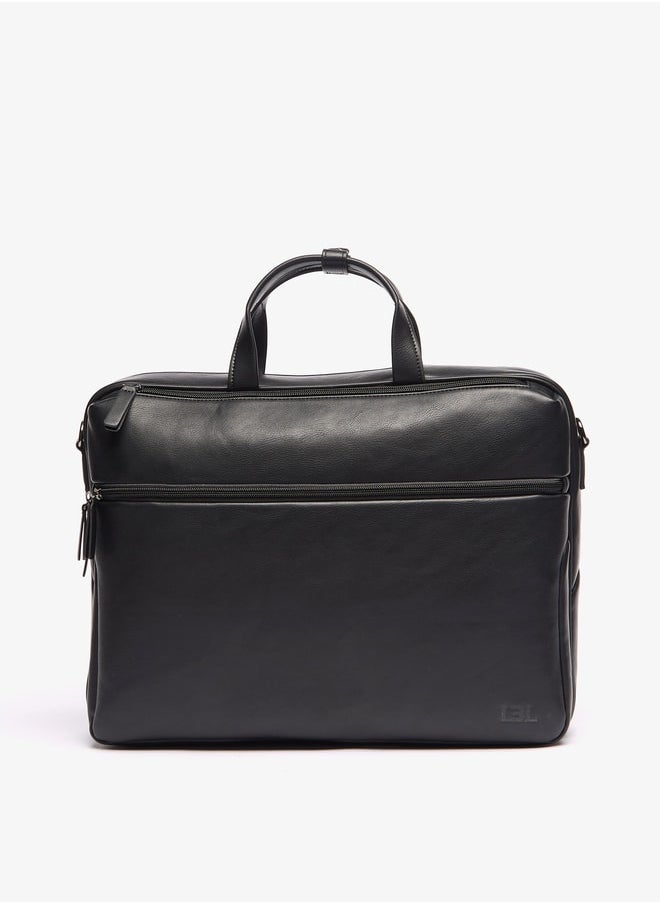 LBL by Shoexpress Men's Solid Laptop Bag With Zip Closure and Detachable Strap  - Image 1