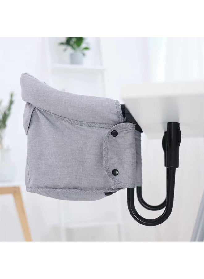 DUNISO Hook On High Chair，Multifunctional Portable Baby Foldable Chair，Clip on Table Storage Feeding Baby Seat，for Home and Travel - Image 2