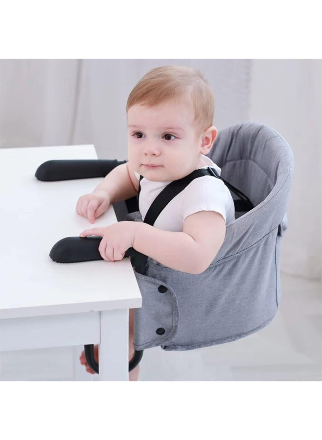 DUNISO Hook On High Chair，Multifunctional Portable Baby Foldable Chair，Clip on Table Storage Feeding Baby Seat，for Home and Travel - Image 3