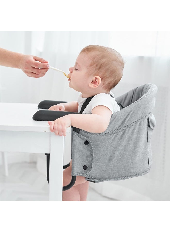 DUNISO Hook On High Chair，Multifunctional Portable Baby Foldable Chair，Clip on Table Storage Feeding Baby Seat，for Home and Travel - Image 1