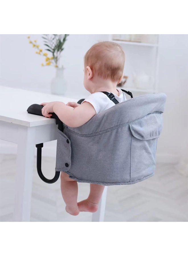 DUNISO Hook On High Chair，Multifunctional Portable Baby Foldable Chair，Clip on Table Storage Feeding Baby Seat，for Home and Travel - Image 4
