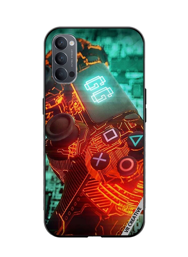 VR CREATIVE Protective Case Cover For Oppo Reno4 Pro 5G Ps4 Controller Design Multicolour - Image 1