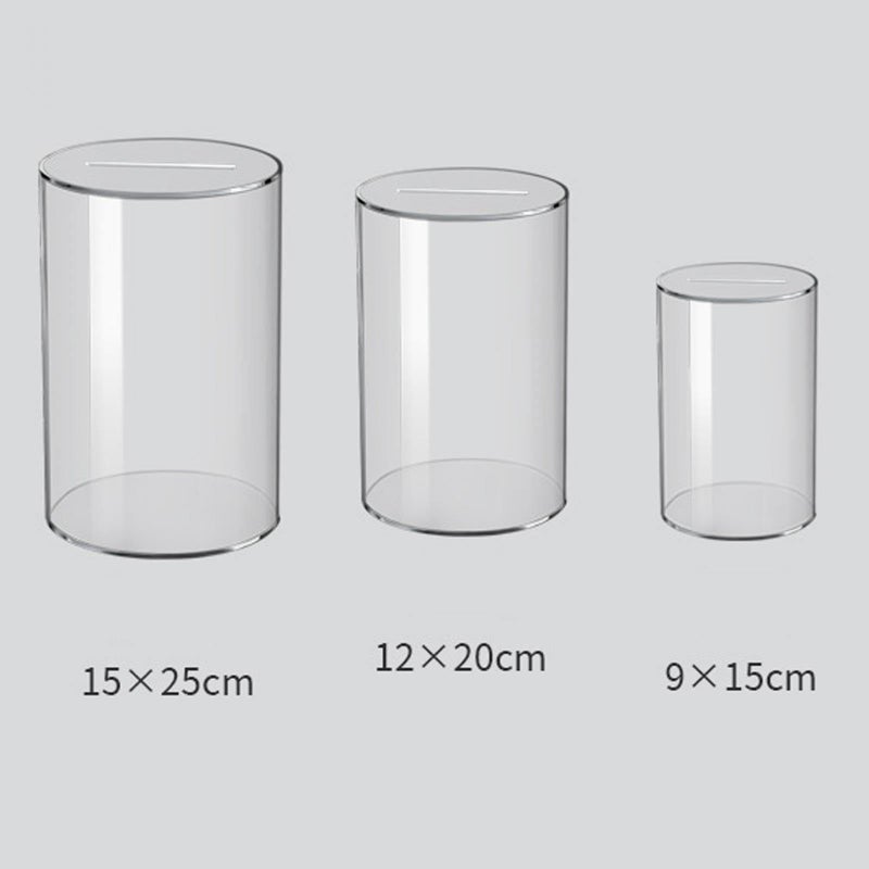 Acrylic Break To Open Tip Jar Clear Multipurpose Piggy Bank Saving Money Box For Adults Kids Size 9cmx15cm - Image 3