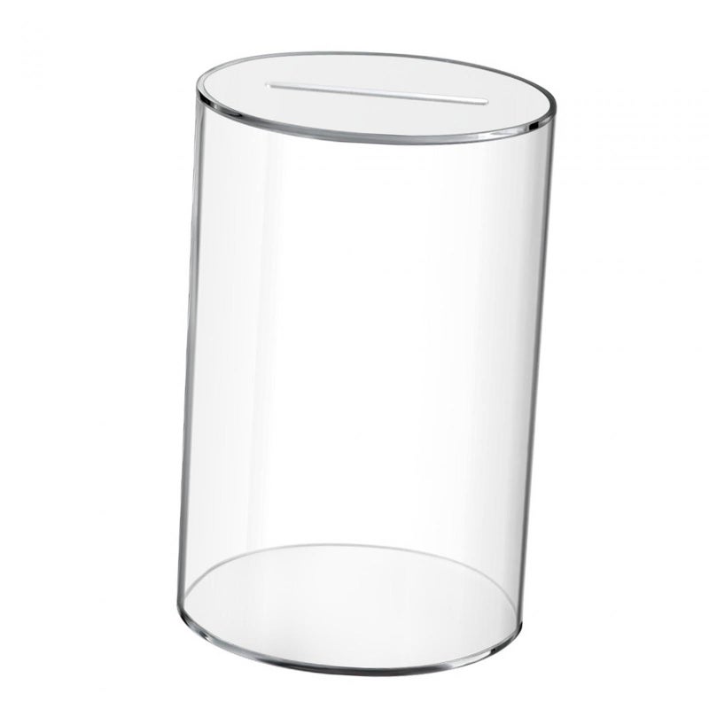 Acrylic Break To Open Tip Jar Clear Multipurpose Piggy Bank Saving Money Box For Adults Kids Size 9cmx15cm - Image 2