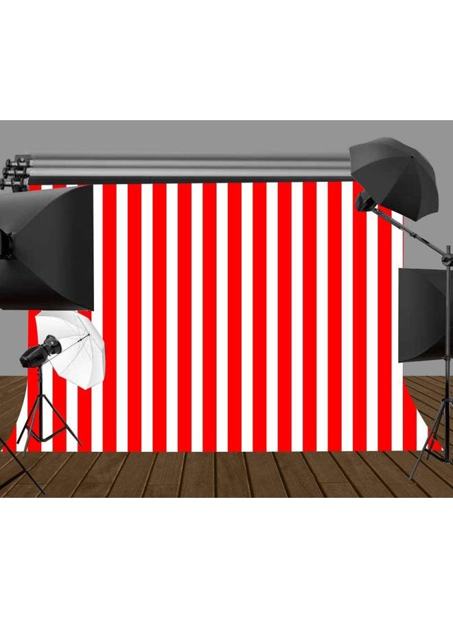 LYLYCTY 7x5 Birthady Backdrop Movie Theater Themed Party Decorations Big Top Circus Theme Party Supplies Banner Red and White Striped Background LYZY0503 - Image 5