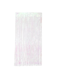 Selibration Selibration 1m x 2m White Pastel Foil Fringe CurtainMetallic Backdrop for Party Birthday Baby Shower Cradle Wedding Home Decoration Photo Booth Props Curtain Event and Party SuppliesPack of 1pcs 