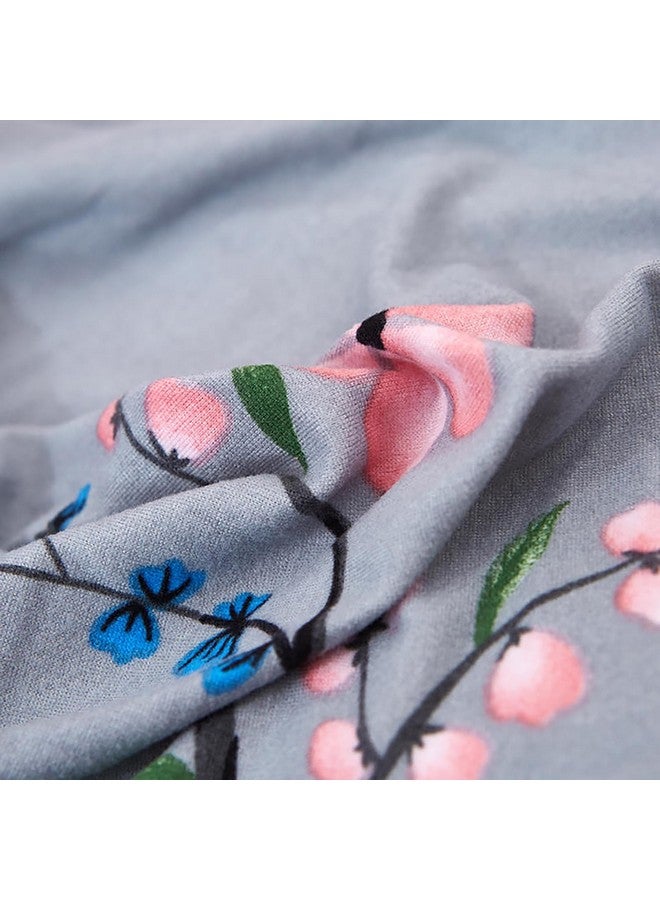 House of Quirk Universal Single Seater Sofa Cover Big Elasticity Cover for Couch 140 GSM Sofa Slipcover (Grey/Pink Flower, 90-145cm) - Image 5