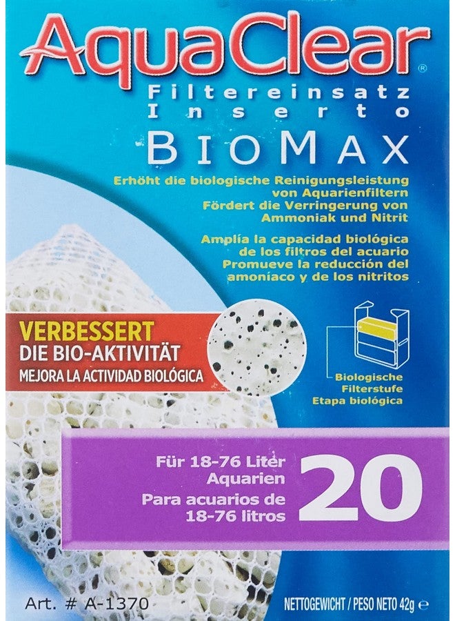Aquaclear Aqua Clear AquaClear 20 BioMax, Aquarium Filter Replacement Media, A1370A1 - Image 1
