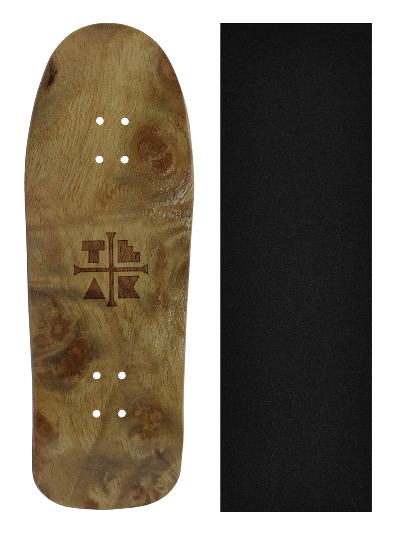 Teak Tuning Wooden Fingerboard Carlsbad Cruiser Deck The Graham Cracker 34mm x 100mm Handmade Pro Shape Size Five Plies Wood Veneer Includes Prolific Foam Tape Teak Tuning - Image 2