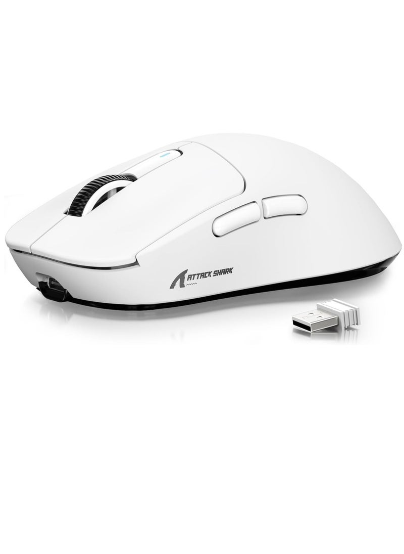 Attack Shark X3 Lightweight Wireless Gaming Mouse with Tri-Mode 2.4G/USB-C Wired/Bluetooth,Up to 26K DPI, PAW3395 Optical Sensor,5 programmable Buttons for PC/Laptop/Win/Mac  - Image 1