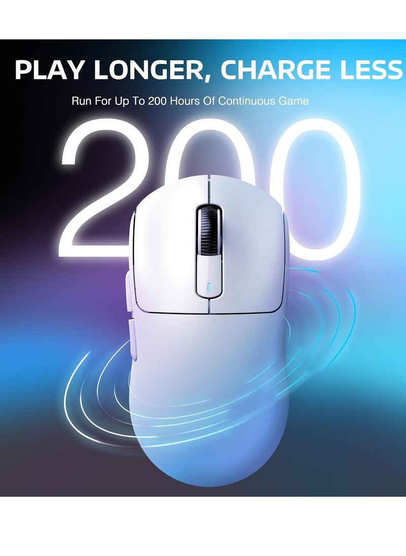 Attack Shark X3 Lightweight Wireless Gaming Mouse with Tri-Mode 2.4G/USB-C Wired/Bluetooth,Up to 26K DPI, PAW3395 Optical Sensor,5 programmable Buttons for PC/Laptop/Win/Mac  - Image 4