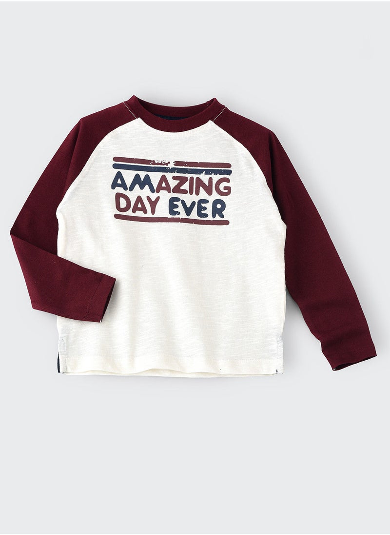 JAM Knit f/slv  t-shirt with print at front  - Image 1