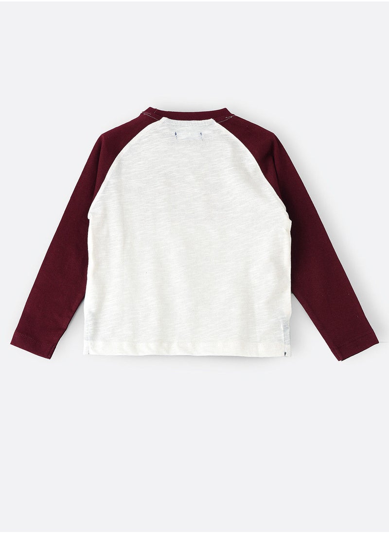 JAM Knit f/slv  t-shirt with print at front  - Image 2